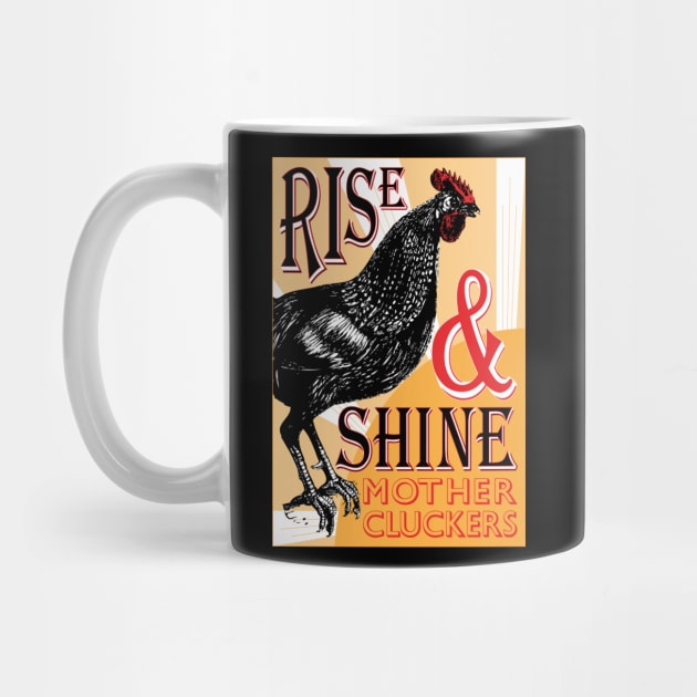 Rise and Shine Mother Cluckers | Vintage Rooster | Natures Alarm Clock | by Eclectic At Heart